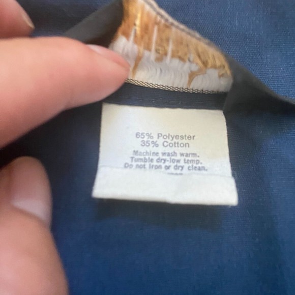 VTG Auburn Sportswear - Blue Jacket Back Print Casual Poly Cotton - Size XL Read - Picture 7 of 9